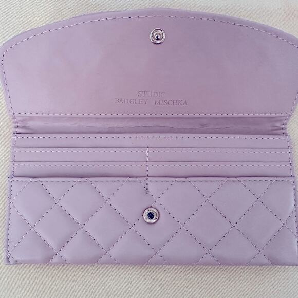 Wallet pink credit card holder Badgley Mischka - Picture 4 of 7